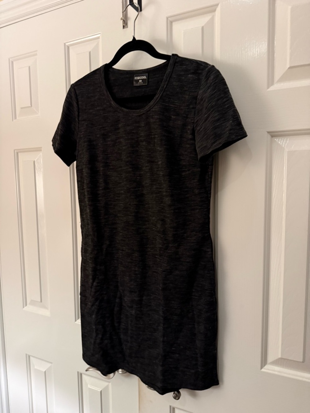 32 Degrees Heather Charcoal Short Sleeve Mini Dress NWOT - Picture 4 of 5